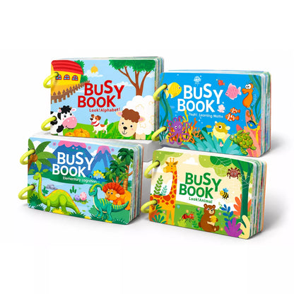 4Pack Interactive Learning Busy Books for Kids