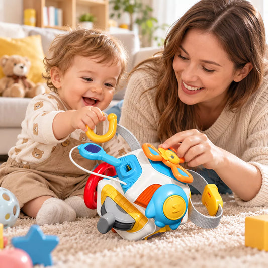 10-Sided Baby Sensory Busy Cube – Interactive Montessori-Inspired Fine Motor Skills & Early Learning Toy