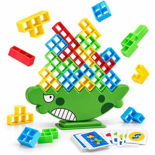 Crocodile Balance Stacking Game – Colorful Building Blocks & Family Fun Toy