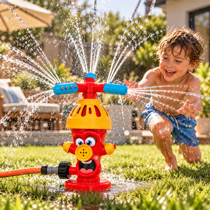 Rotating Fire Hydrant Sprinkler Toy – 360° Outdoor Water Sprayer for Kids, Backyard & Summer Fun